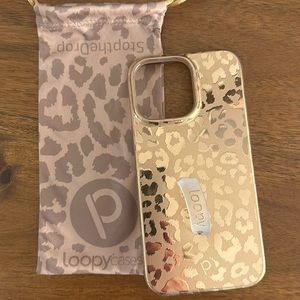 Loopy Case iPhone 14 Pro Max Gold Leopard Sold Out